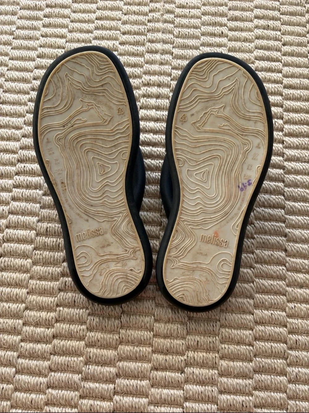 Melissa Black Platform Flip-Flop Sandals - Picture 6 of 6